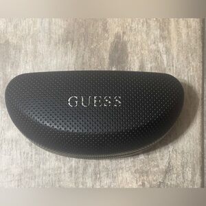 Guess Womens/Mens Black Perforated Style hard shell Eyeglass Case
